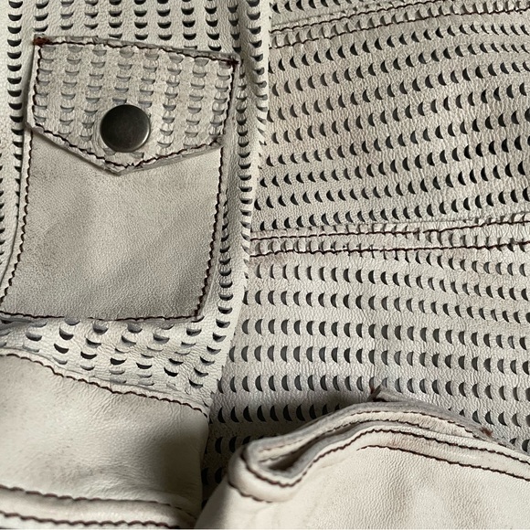 Jakett New York Josey Perforated Washed Leather Moto Biker Jacket Size S NWT - Picture 4 of 11